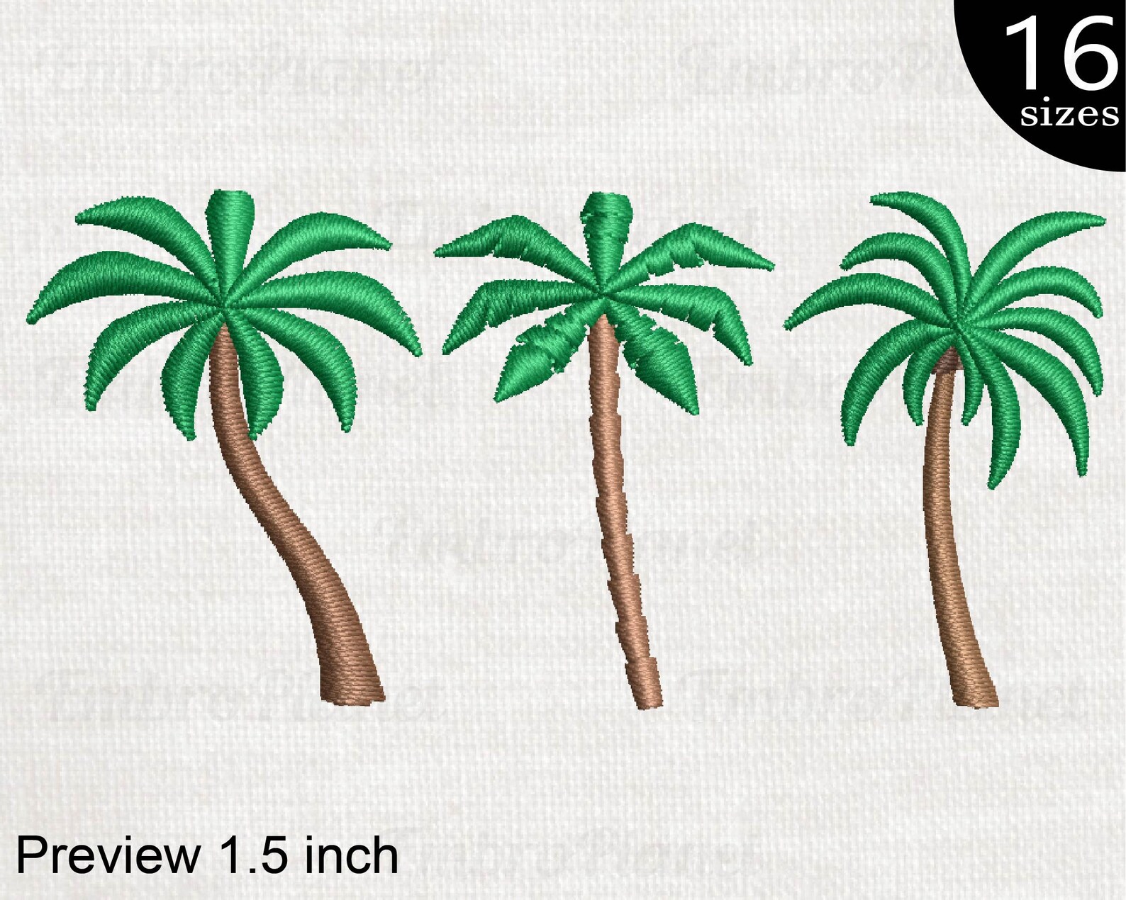 Palm Trees Designs for Embroidery Machine Instant Download - Etsy