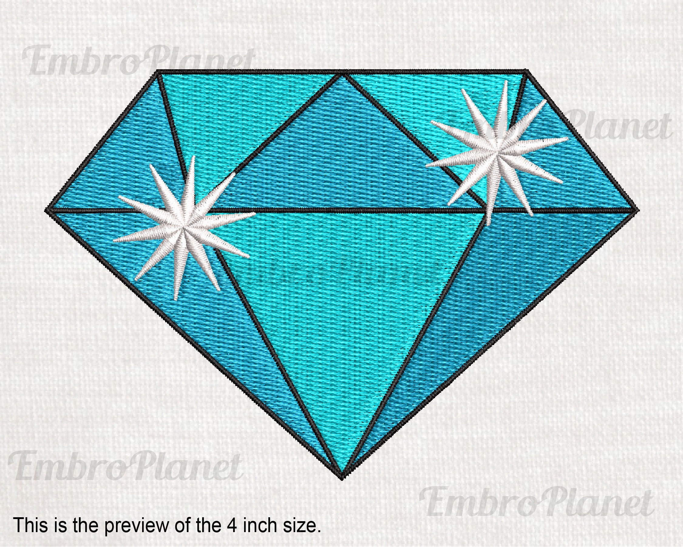 Diamond Design for Embroidery Machine Instant Download Etsy