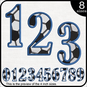 Soccer Numbers - Designs for Embroidery Machine Instant Download digital embroidering files stitch 1670e