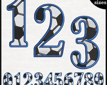 Soccer Numbers - Designs for Embroidery Machine Instant Download digital embroidering files stitch 1670e