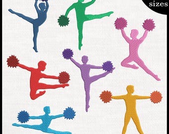 Male Cheerleader Dancer - Designs for Embroidery Machine Instant Download digital embroidering files stitch 1855e
