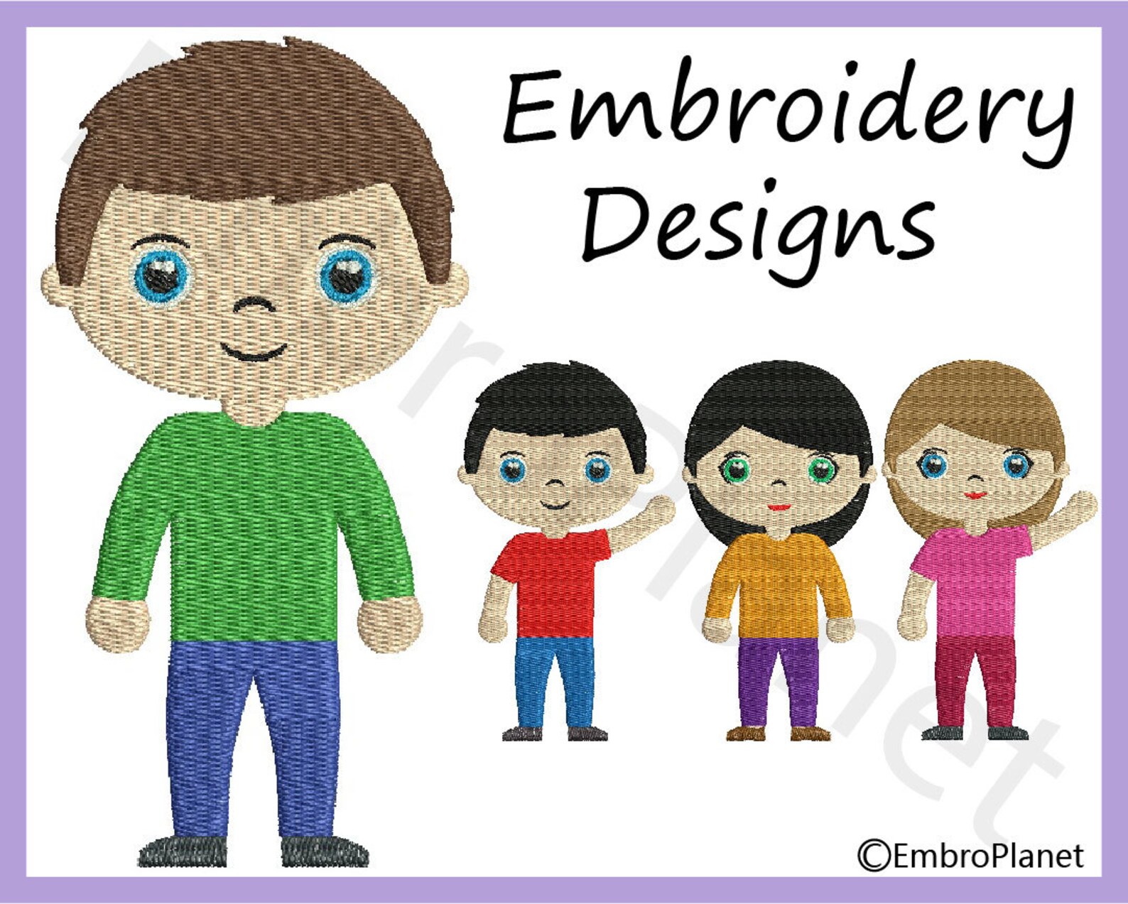 Girls and boys designs for embroidery machine digital  etsy Girls and boys designs for embroidery machine digital  etsy