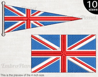UK Flags - Designs for Embroidery Machine Instant Download digital file stitch sign icon symbol pattern cartoon flag Kingdom England  1319e