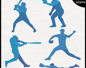 Baseball Players  - Designs for Embroidery Machine Instant Download digital embroidering files stitch 1661e