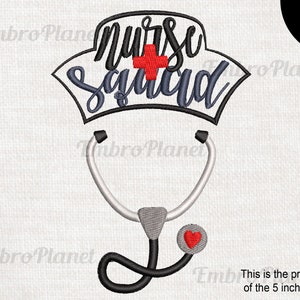 Nurse Squad - Design for Embroidery Machine Instant Download digital file stitch sign icon symbol cartoon doctor medic hospital team 1407e