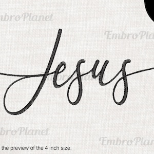 Jesus - Design for Embroidery Machine Instant Download digital file stitch sign icon symbol cartoon faith church lettering calligraphy 1388e