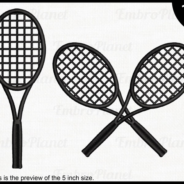 Tennis Racquets - Designs for Embroidery Machine Instant Download digital embroidering files stitch cross racket racquet 670e