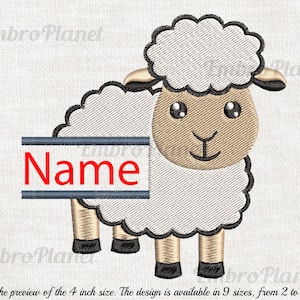 Split Sheep - Design for Embroidery Machine Instant Download digital file stitch sign icon symbol pattern cartoon farm animal cute 1099e