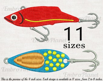 Fishing Lure Embroidery Design – Bait Stitch Pattern (Digital Download)
