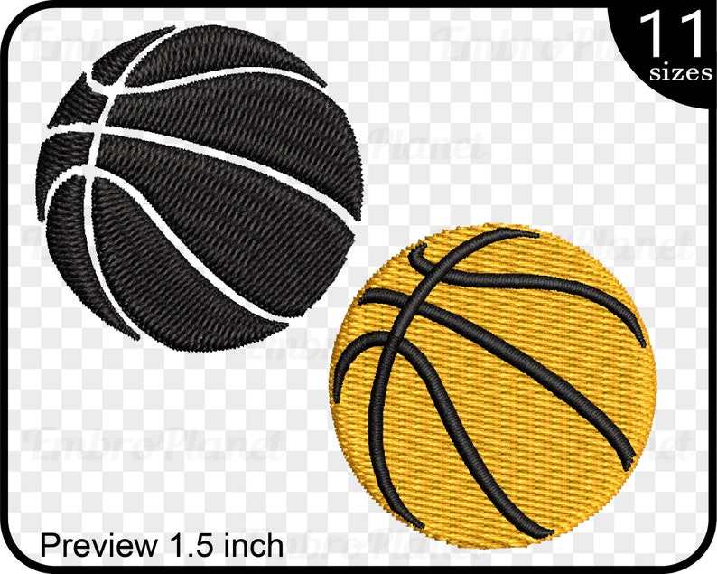 Basketball Balls Designs for Embroidery Machine Instant Download digital embroidering files stitch Commercial Use game ball 186e image 2