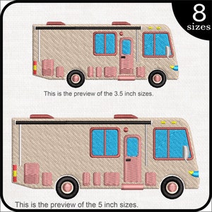 Motorhome - Design for Embroidery Machine Instant Download digital embroidering files stitch symbol pattern cartoon home house vehicle 1820e