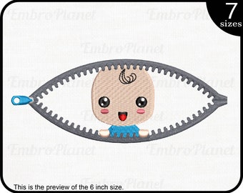 Baby in Belly Embroidery Design – Instant Download (7 Sizes)