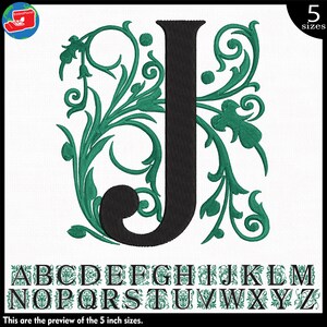 Regal Alphabet 2 bis 5 Zoll - Designdateien für Stickmaschine 1662e