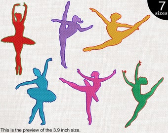 Ballet Girls  - Designs for Embroidery Machine Instant Download digital file stitch dance girl File 110e