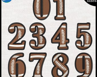 Football Numbers Embroidery Designs - Instant Download (Digital Files)