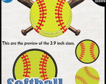 Softball Ball Embroidery Designs: Files For Embroidery Machine (Digital Download)