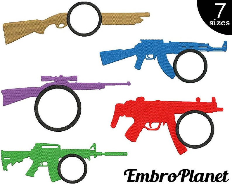Guns designs for embroidery machine instant download digital  etsy Guns designs for embroidery machine instant download digital  etsy