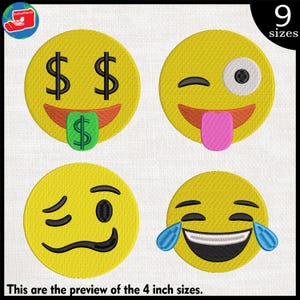 Lustiges Emoji - Designs für ihre Stickmaschine Sofort Download Stickdatei Maschinensticker Pixie Pixie Pixie 1512e