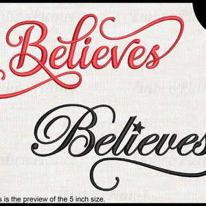 Believes - Designs for Embroidery Machine Instant Download digital file stitch sign icon symbol cartoon Christmas Jesus Christ 1699e