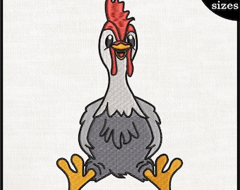 The Best Chicken - Design for Embroidery Machine Instant Download digital embroidering files stitch cute hen rooster cartoon 1559e