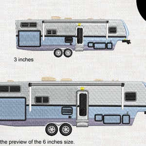 Modern Camper - Design for Embroidery Machine Instant Download digital embroidering file stitch cartoon camp holiday camping 1593e