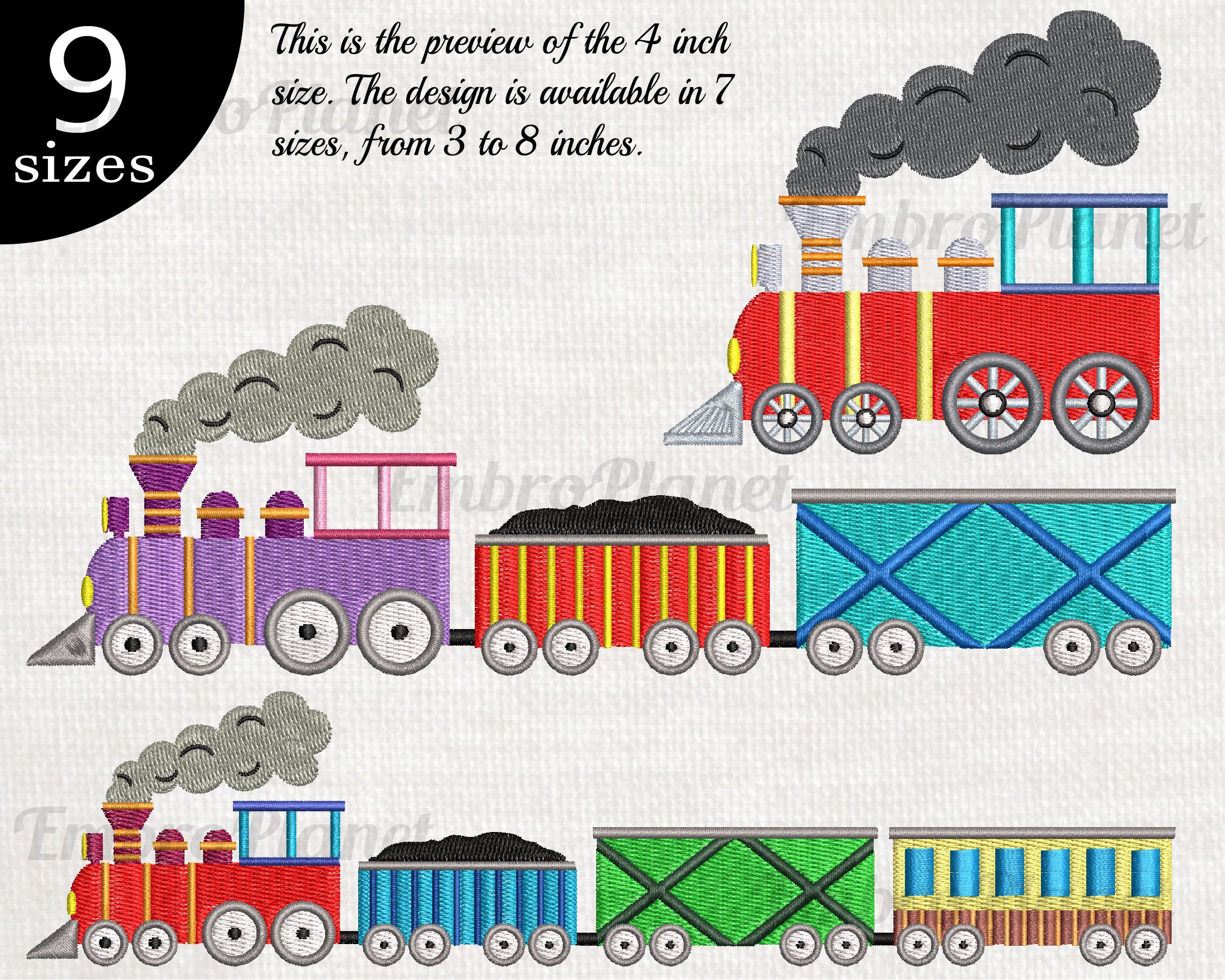 Train designs for jessecmault machine instant download  etsy