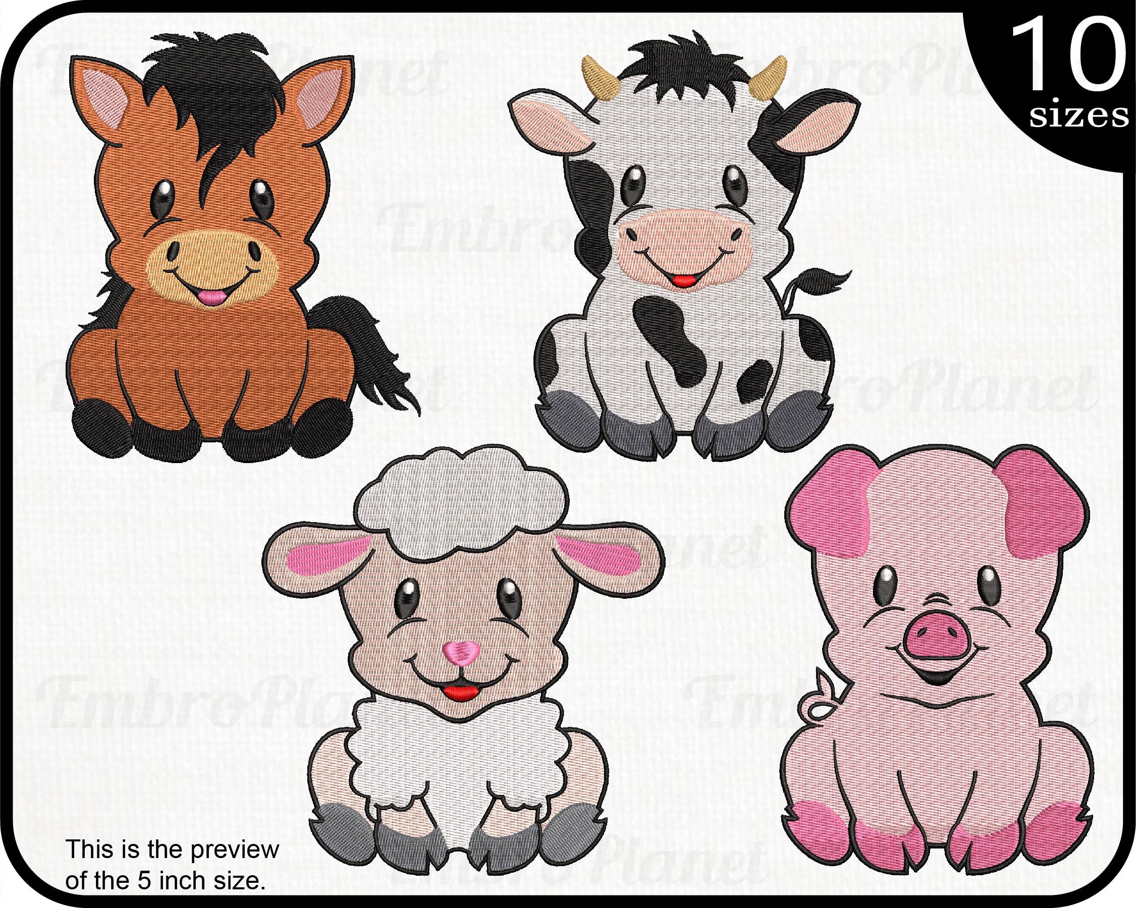 Pictiruesque Cartoon Animals Embroidery Kit for Kids