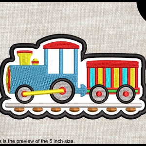Kid Train - Design for Embroidery Machine Instant Download digital embroidering files stitch kid child train cartoon ride 1729e