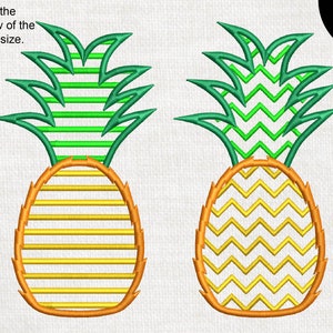 Pineapple Pattern - Design for Embroidery Machine Digital Graphic Filled Stitch Instant Download Commercial Use pineapple tropical 68e