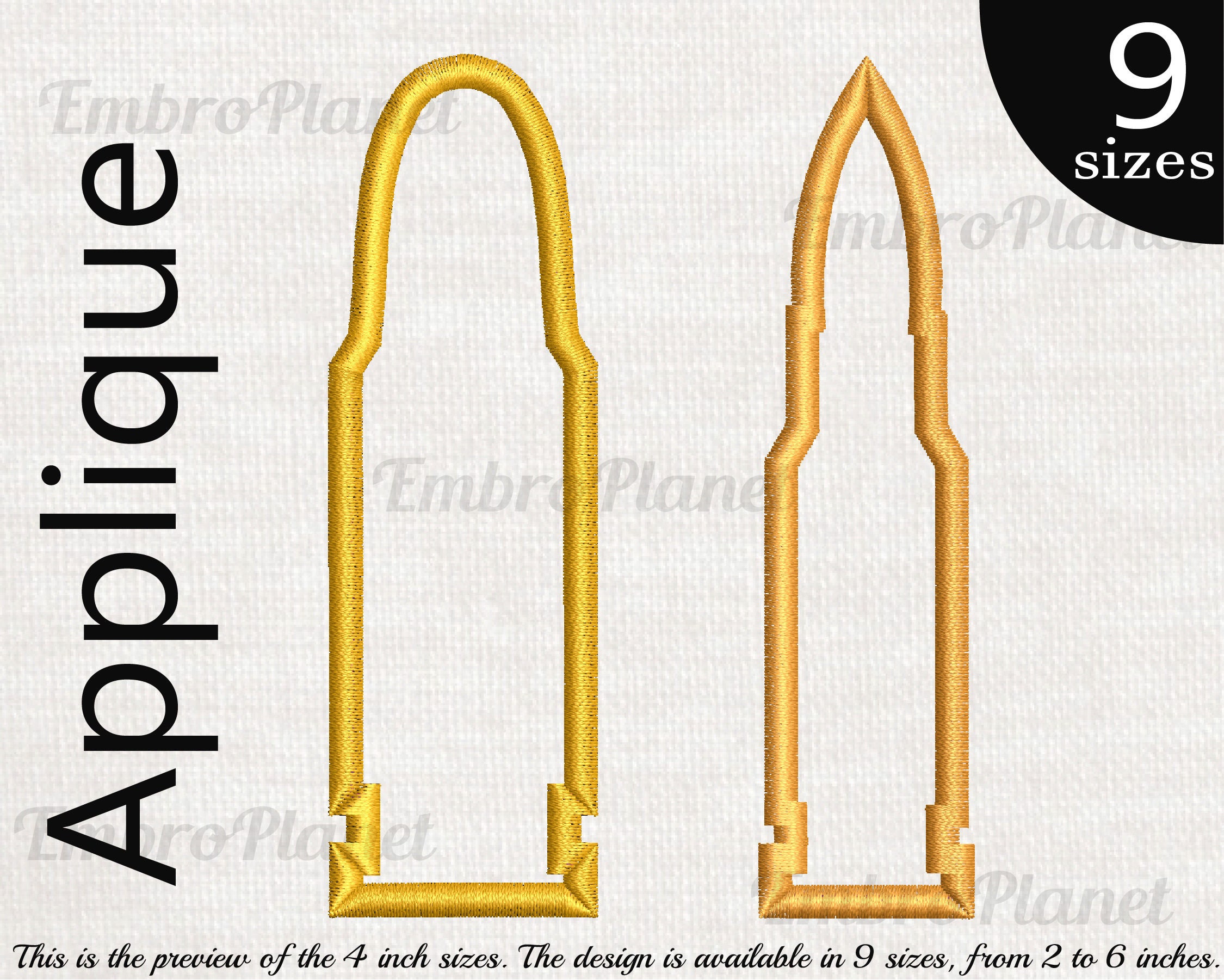 Applique Bullets Designs for Embroidery Machine Instant - Etsy