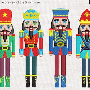 Nutcrackers - Designs for Embroidery Machine Instant Download digital file stitch Christmas winter traditional soldier cartoon 1218e