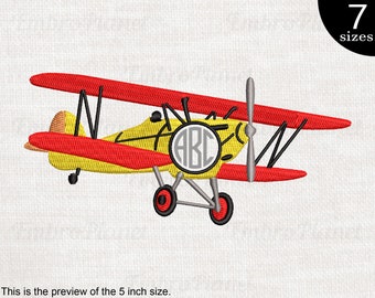 WWI Biplane Embroidery Designs: Files For Embroidery Machine (Digital Download)