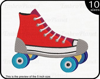 Diseño de bordado de patines retro – Descarga instantánea (2,5-8 pulgadas)