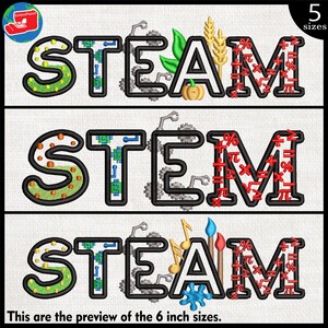 STEM & STEAM Embroidery Designs - 5 Sizes (Digital Download)