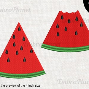 Watermelon Slice - Designs for Embroidery Machine Instant Download digital file stitch sign icon symbol pattern cartoon bite red 1300e