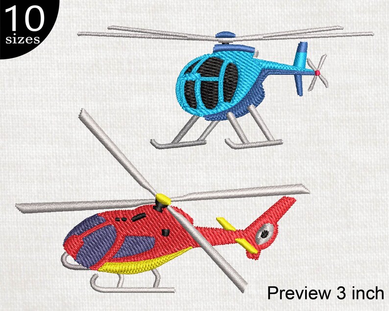 Helicopters Designs for Embroidery Machine Instant Download - Etsy