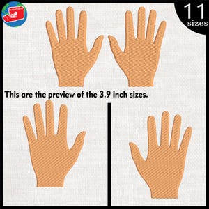 One Hand Designs Files For Embroidery Machine person human palm 1141e