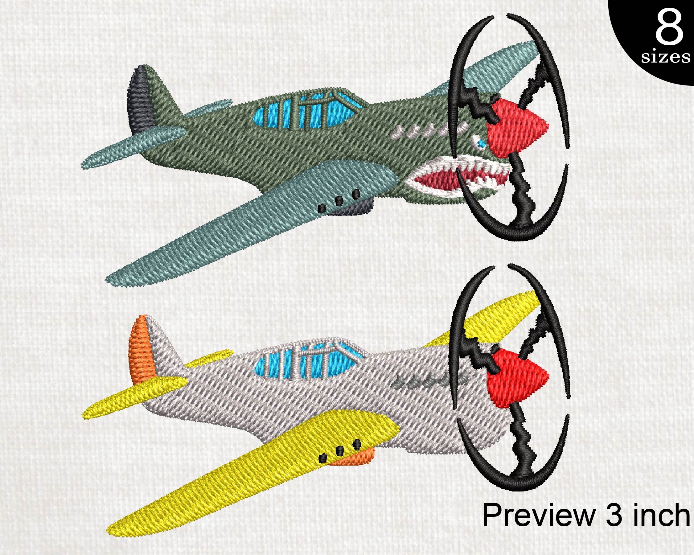 World War 2 Plane Design for Embroidery Machine Instant - Etsy Finland
