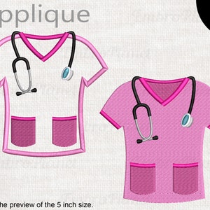 Nurse And Doctors Scrubs- Designs for Embroidery Machine Instant Download digital embroidering files stitch 1692e