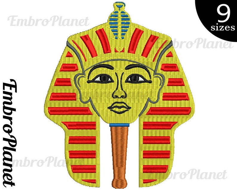 Egypt Pharaoh Design for Embroidery Machine Instant Download Etsy