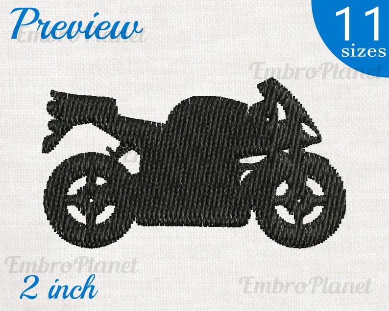 Fast Race Motorbike - Design for Embroidery Machine Instant Download ...