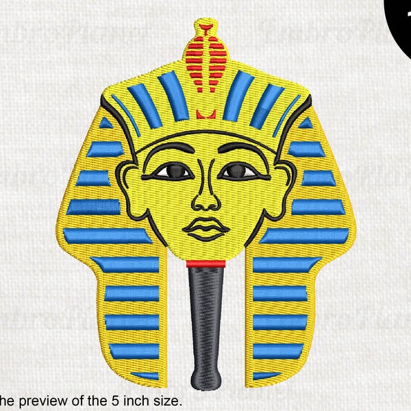 Egypt Pharaoh - Design for Embroidery Machine Instant Download Commercial Use digital file icon symbol sign king face head 692e