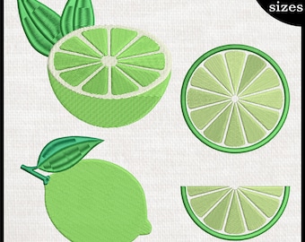 Lime Embroidery Designs – Fruit Stitch Files (Digital Download)