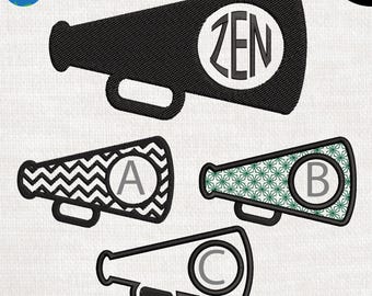 Circle Megaphones - Embroidery Designs Files For Embroidery Machine 1126e