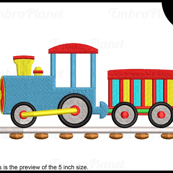 Cute train  - Design for Embroidery Machine Instant Download digital embroidering files stitch kid child train cartoon ride 524e