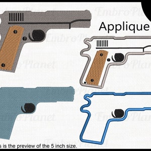 Colt Firearm Embroidery Designs - Gun Applique, Pistol Weapon (Instant Download)