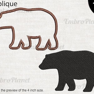 Bear - Designs for Embroidery Machine Instant Download digital file stitch sign icon symbol pattern cartoon animal silhouette applique 1272e