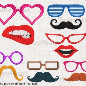 Props Designs - Designs for Embroidery Machine Instant Download digital file stitch sign icon symbol cartoon Mexican mask disguise 1502e