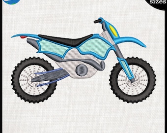 Motocross Bike Embroidery Design: 8 Sizes (Digital Download)
