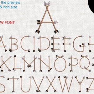 Arrow Font - Designs for Embroidery Machine Instant Download digital file stitch sign symbol icon cartoon arrows 1552e
